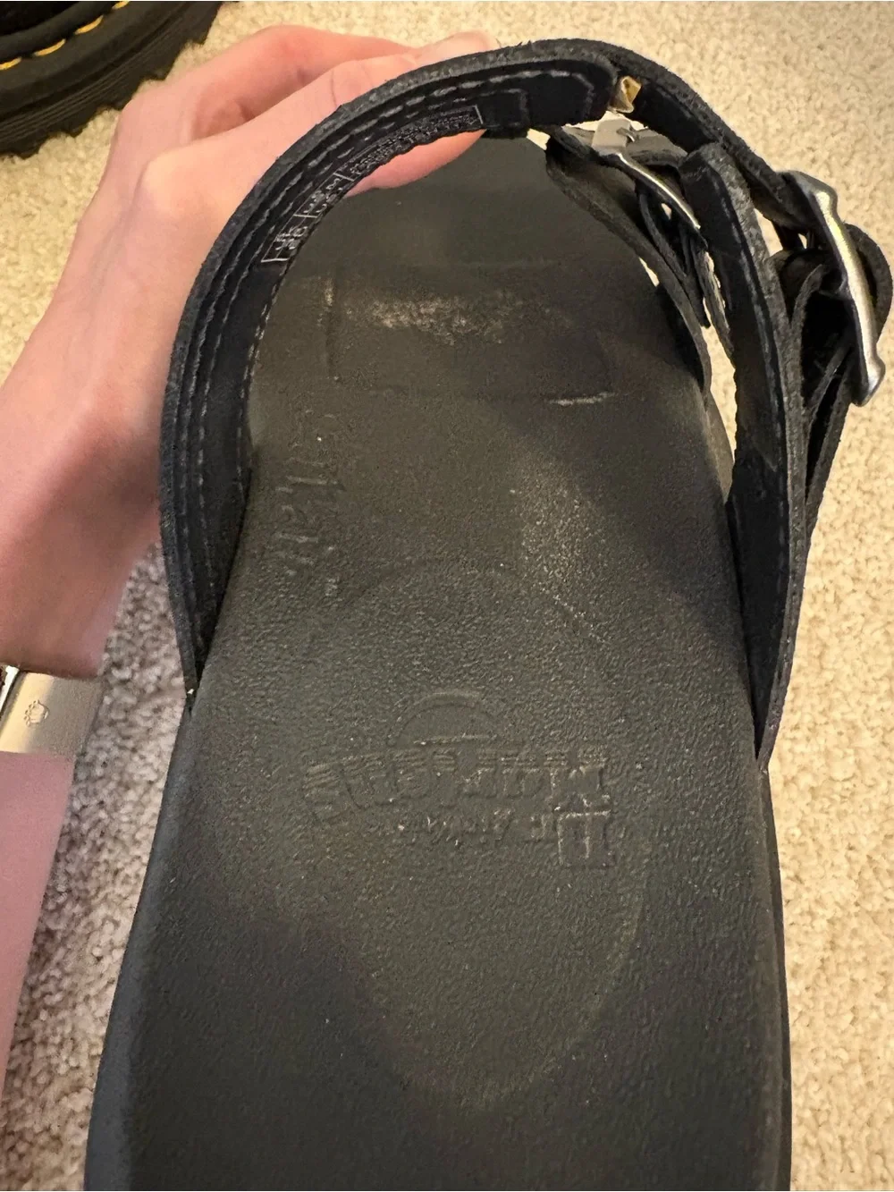 Dr. Martens Myles Platform Slide Sandal - Black, size 38 (EU)